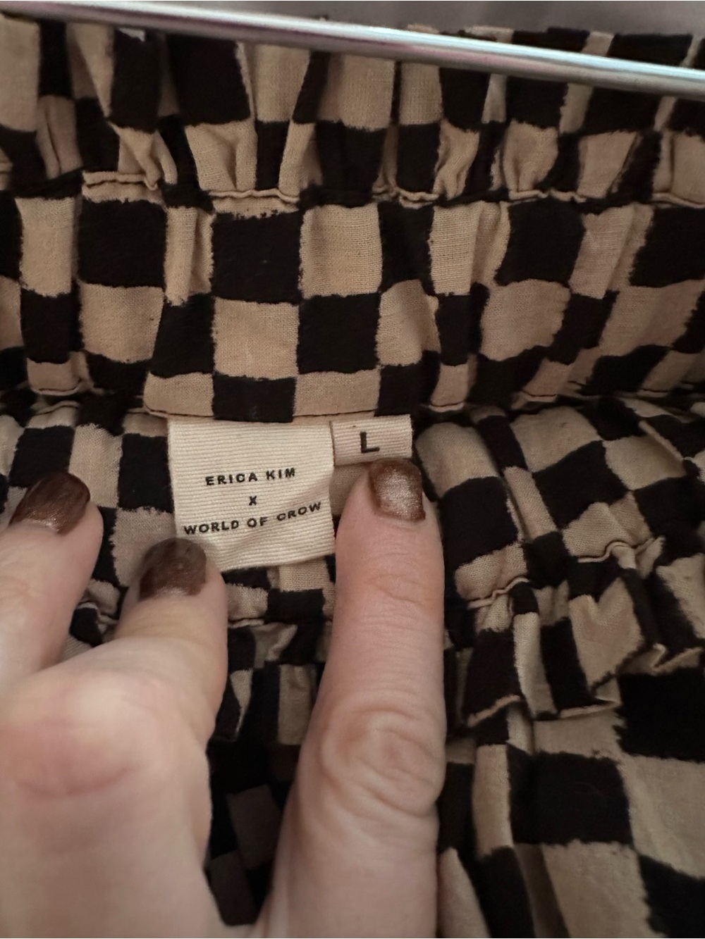 World of Crow Block Printed Skirt - Picture 4 of 5